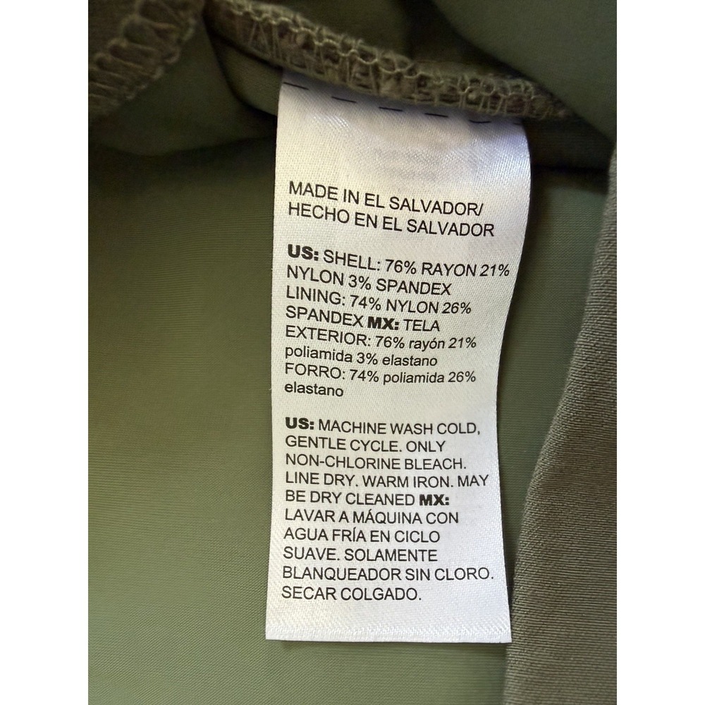 Chicos Perfect Stretch Ankle Pants Elastic Waist Olive Green Size 3R US 16R - Picture 7 of 14